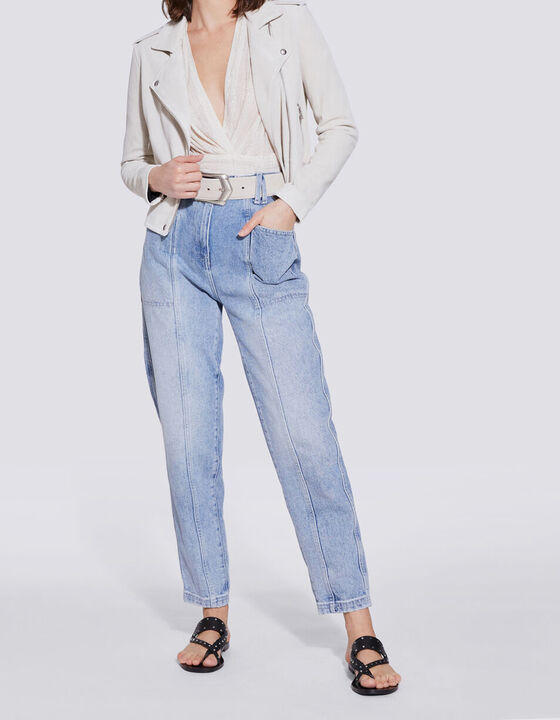 ASHLEY SUEDE LEATHER BIKER JACKET